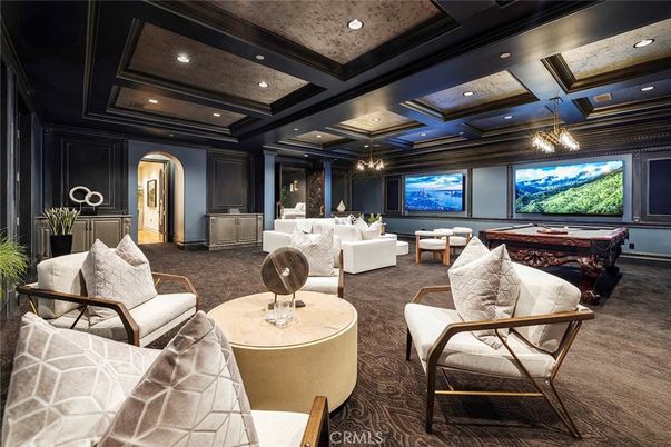 Billiard Table, Game Room, Interior, Living room, Recessed Lighting