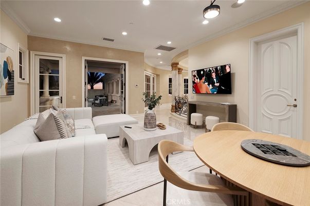 Interior, Living room, Recessed Lighting