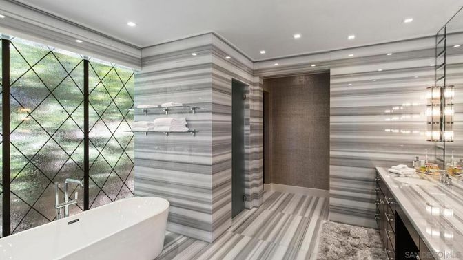Bathroom, Free Standing Baths, Interior, Recessed Lighting