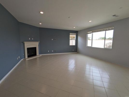 Empty room, Fireplace, Interior, Recessed Lighting