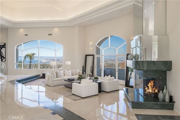 Fireplace, Interior, Living room, Recessed Lighting, Water
