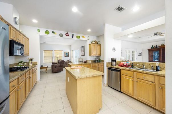 Interior, Kitchen, Living room, Recessed Lighting, Stainless Steel Appliances