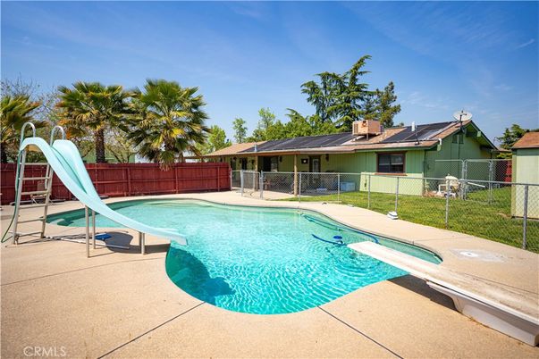 Exterior, Pool, Solar Panels