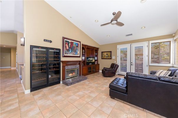 Fireplace, Interior, Living room, Recessed Lighting