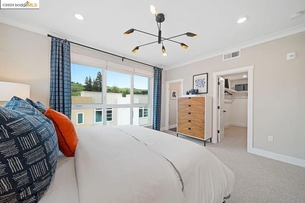 Bedroom, Interior, Pendant Lights, Recessed Lighting