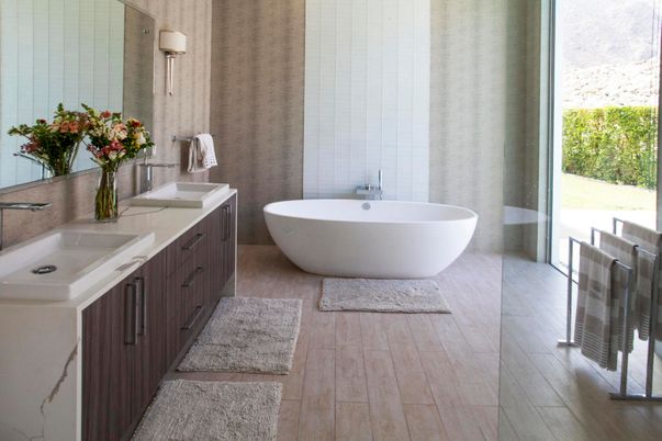 Bathroom, Dual Sink Vanities, Free Standing Baths, Interior