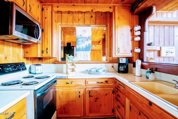 Interior, Kitchen, Wooden Walls