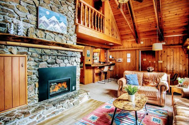 Fireplace, Interior, Living room, Stone Walls, Wooden Beams, Wooden Ceilings, Wood Texture Flooring, Wooden Walls