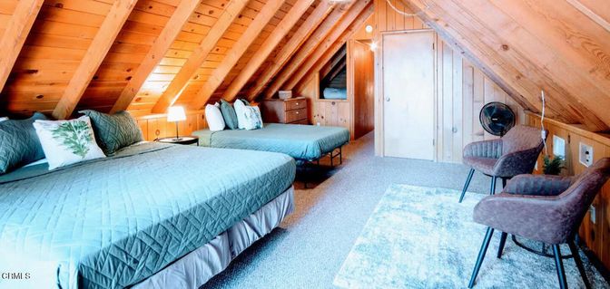 Bedroom, Interior, Wooden Beams, Wooden Ceilings, Wooden Walls