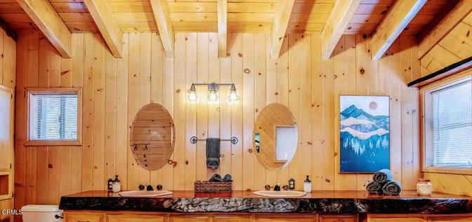 Bathroom, Interior, Wooden Beams, Wooden Ceilings, Wooden Walls