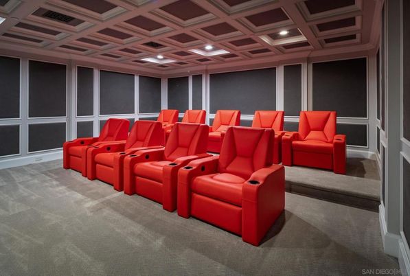 Home Theatre Room, Interior, Recessed Lighting, Theatre Room