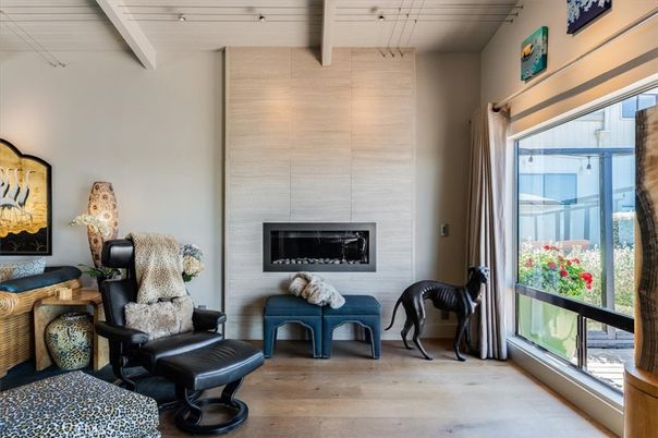 Fireplace, Interior, Wood Texture Flooring