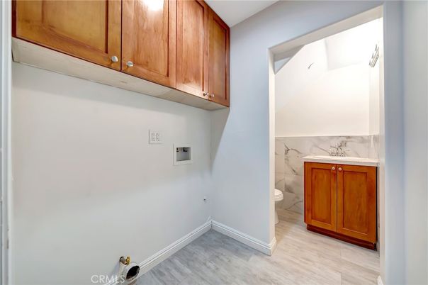 Bathroom, Interior, Marble Walls, Wood Texture Flooring