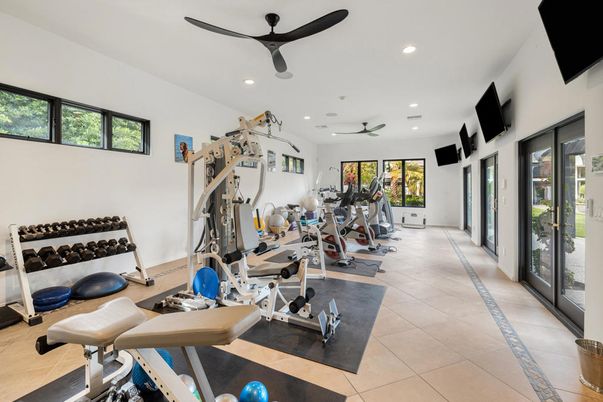 Fitness Equipment, Gym, Interior, Recessed Lighting