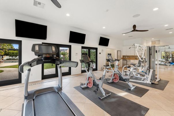 Fitness Equipment, Gym, Interior, Recessed Lighting