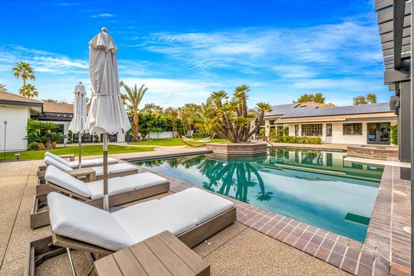 Exterior, Pool, Solar Panels
