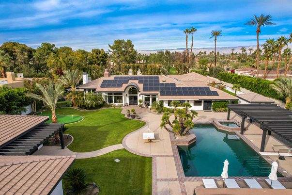 Exterior, Pool, Solar Panels