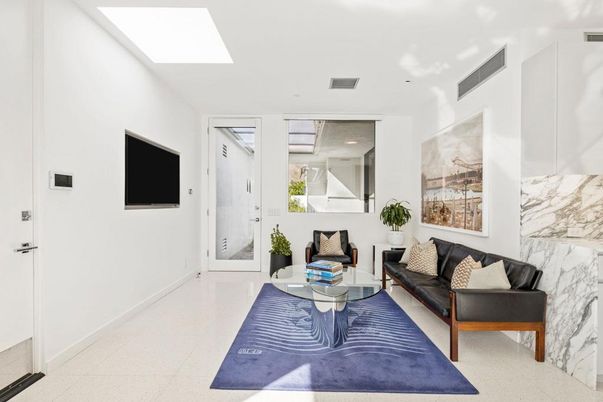 Interior, Living room, Marble Walls, Recessed Lighting