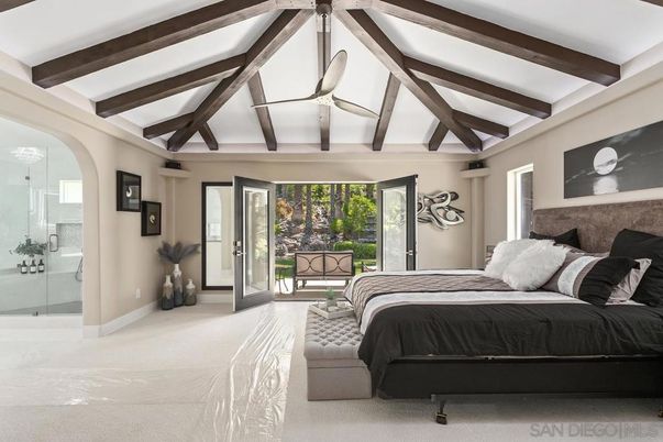 Bedroom, Interior, Wooden Beams