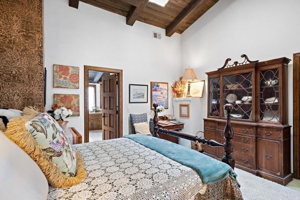 Bedroom, Interior, Wooden Beams, Wooden Ceilings