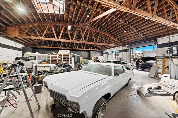 Fitness Equipment, Garage, Interior, Recessed Lighting, Wooden Beams
