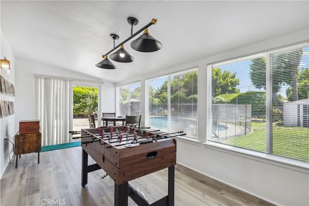 Dining room, Game Room, Interior, Wood Texture Flooring
