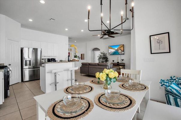 Dining room, Interior, Kitchen, Recessed Lighting, Stainless Steel Appliances