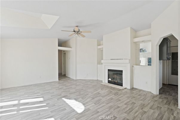 Empty room, Fireplace, Interior, Wood Texture Flooring