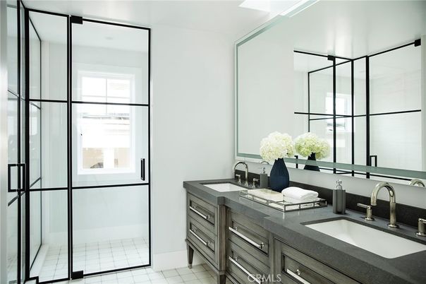 Bathroom, Dual Sink Vanities, Glass Shower, Interior