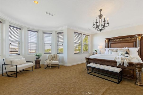 Bedroom, Chandelier, Interior, Recessed Lighting