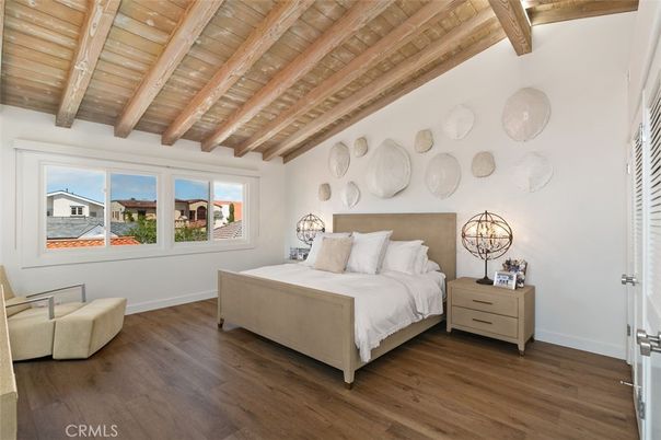 Bedroom, Interior, Wooden Beams, Wooden Ceilings, Wood Texture Flooring