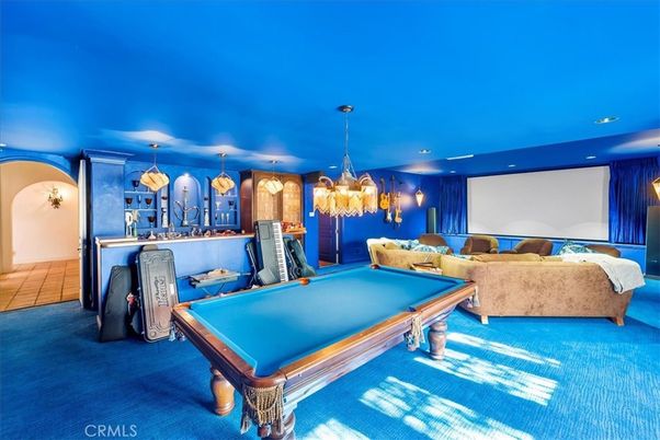 Billiard Table, Game Room, Interior, Pendant Lights, Recessed Lighting