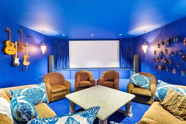 Interior, Projection Screen, Recessed Lighting, Theatre Room