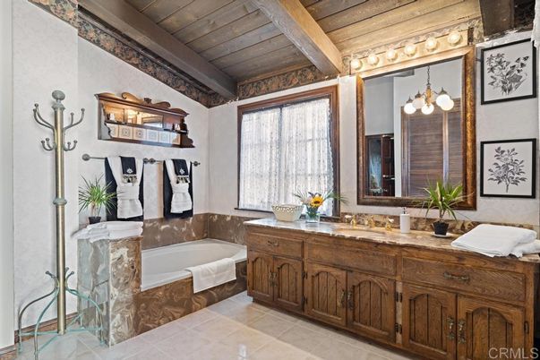 Bathroom, Interior, Wooden Beams, Wooden Ceilings