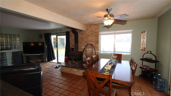 Dining room, Fireplace, Interior, Stone Walls