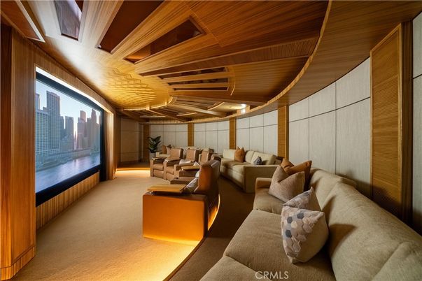 Interior, Projection Screen, Theatre Room, Wooden Ceilings
