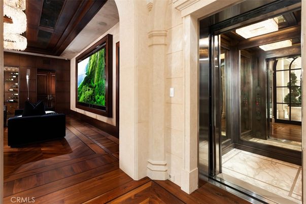 Elevator, Interior, Wooden Ceilings, Wood Texture Flooring, Wooden Walls