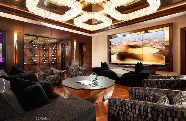 Interior, Living room, Wine Storage, Wood Texture Flooring