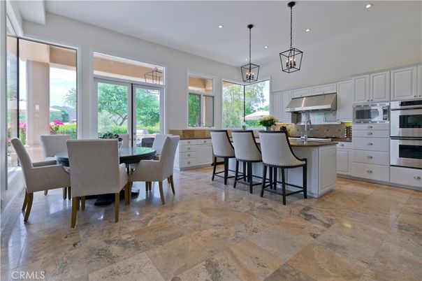 Dining room, Interior, Kitchen, Pendant Lights, Recessed Lighting, Stainless Steel Appliances