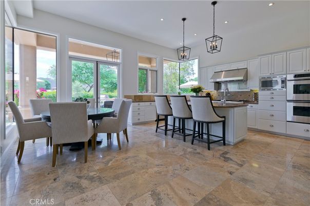 Dining room, Interior, Kitchen, Pendant Lights, Recessed Lighting, Stainless Steel Appliances