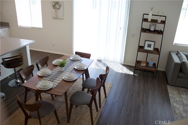 Dining room, Interior, Wood Texture Flooring