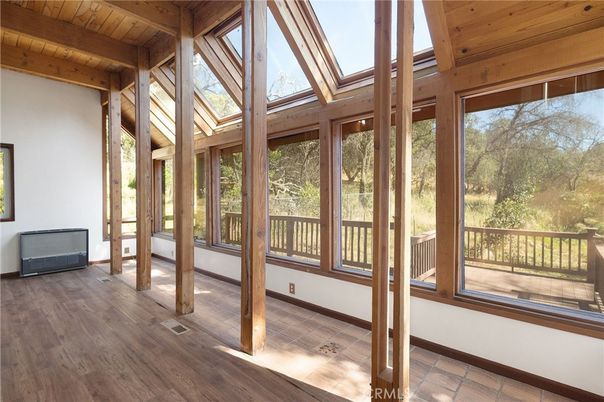 Interior, Sun Room, Wooden Beams, Wooden Ceilings, Wood Texture Flooring