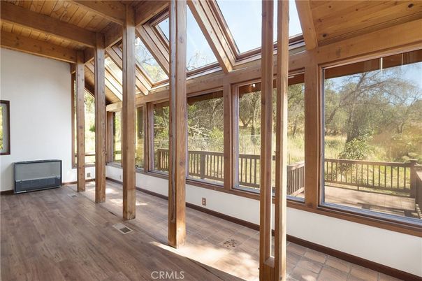 Interior, Sun Room, Wooden Beams, Wooden Ceilings, Wood Texture Flooring