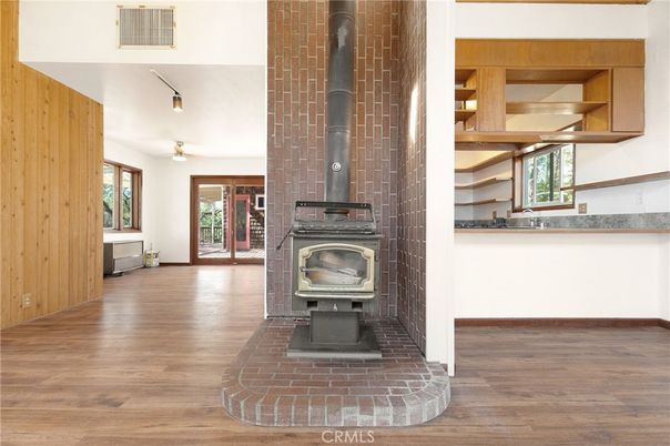 Fireplace, Interior, Wood Texture Flooring