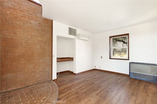 Empty room, Interior, Stone Walls, Wood Texture Flooring
