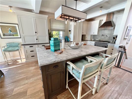 Interior, Kitchen, Pendant Lights, Stainless Steel Appliances, Wood Texture Flooring