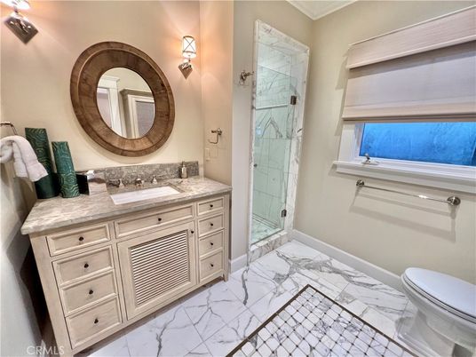 Bathroom, Glass Shower, Interior, Marble