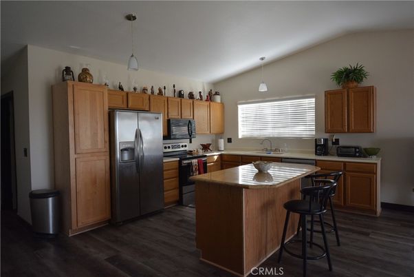 Interior, Kitchen, Pendant Lights, Stainless Steel Appliances, Wood Texture Flooring
