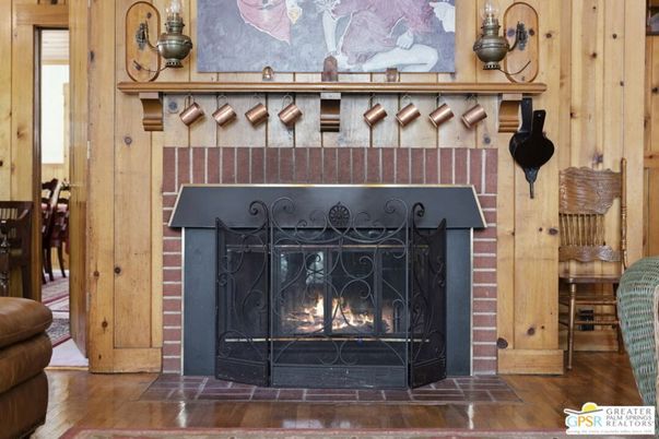 Fireplace, Interior, Wood Texture Flooring