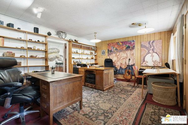 Home Office, Interior, Wooden Walls